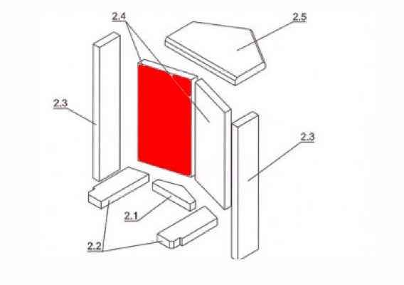 Oranier Alto pierre de plaque arrière gauche Oranier Alto pierre de plaque arrière gauche
