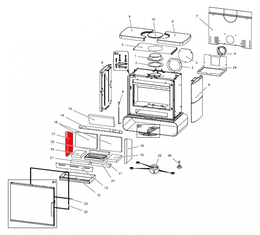 Haas-Sohn Kensington easy 347.15 cegła boczna z lewej strony Haas-Sohn Kensington easy 347.15 cegła boczna z lewej strony
