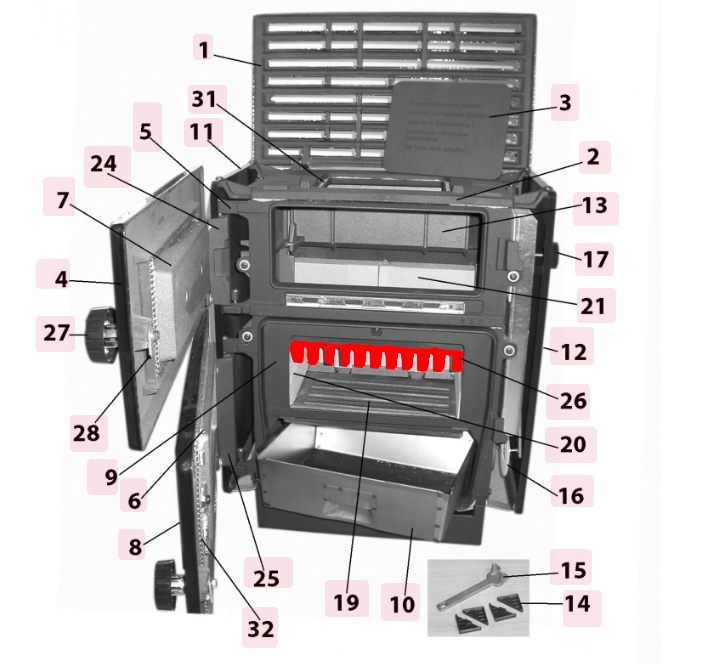 Haas-Sohn Velten 136.12 vlamplaat