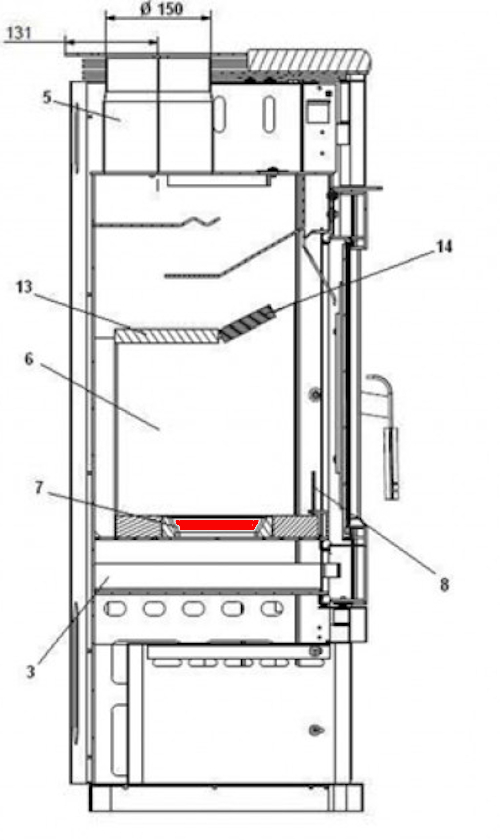 Haas-Sohn Montegrotto II 305.15 griglia per cenere