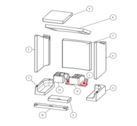 Austroflamm Mo Duo Bodemsteen achteraan Austroflamm Mo Duo Bodemsteen achteraan