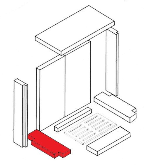 Caminos Triton cegła podłogowa z lewej strony Caminos Triton cegła podłogowa z lewej strony