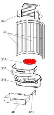 Olsberg Tipas 1 griglia per cenere Olsberg Tipas 1 griglia per cenere