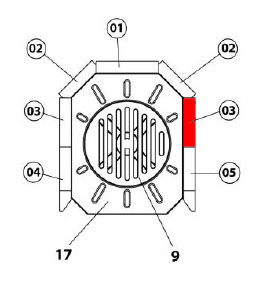 Haas+Sohn Husum 206.15 Seitenstein rechts mittig Haas+Sohn Husum 206.15 Seitenstein rechts mittig