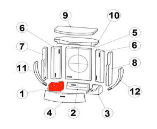 Austroflamm Clou Xtra bundsten venstre Austroflamm Clou Xtra bundsten venstre