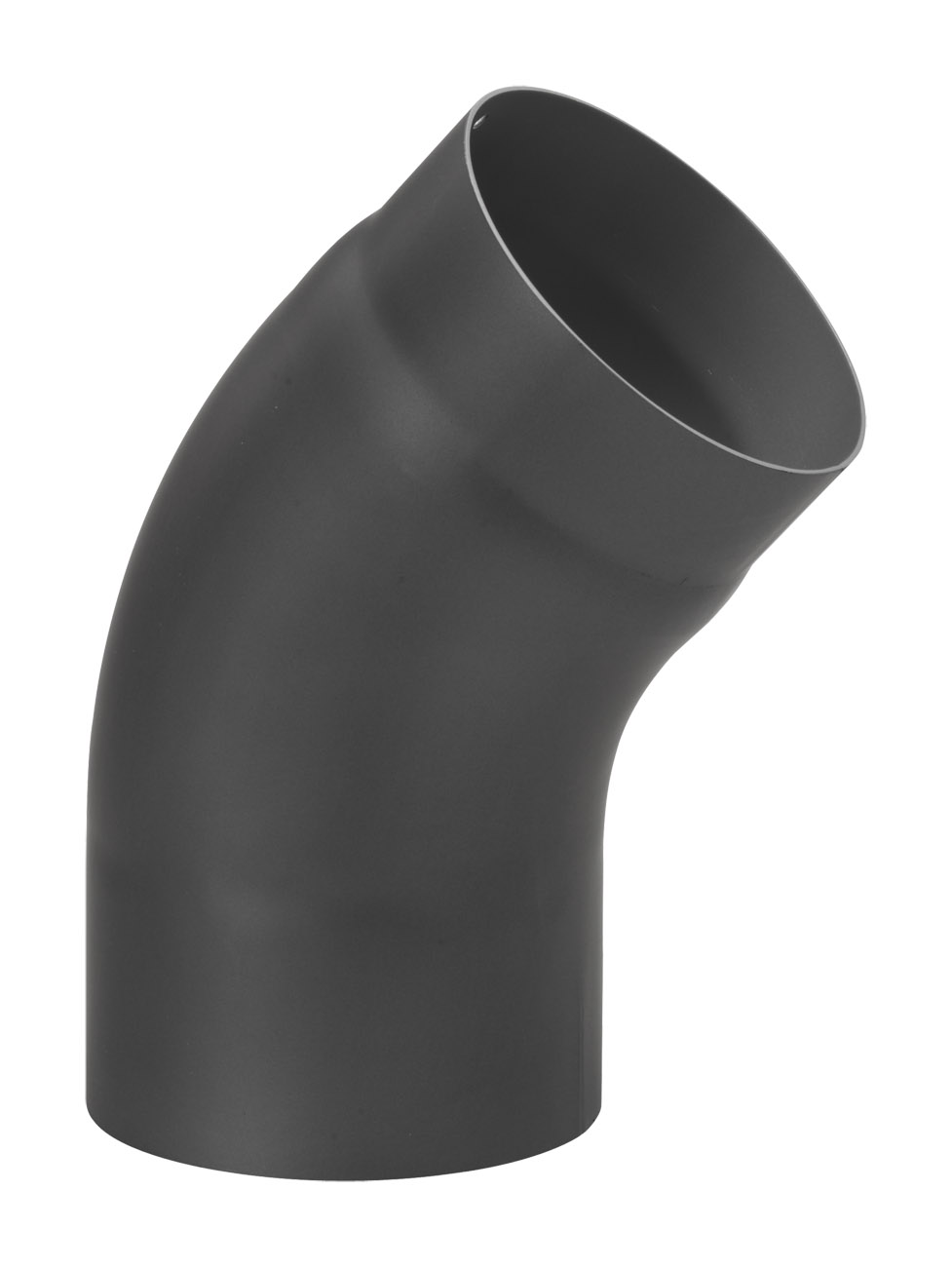 Rauchrohrbogen Stahl 45° Ø 150 mm schwarz, gezogen