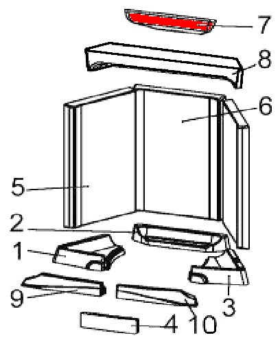Austroflamm Lounge Zugumlenkung oben Umlenkstein Austroflamm Lounge Zugumlenkung oben Umlenkstein