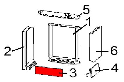 Austroflamm Mono Bodenstein vorne Brennraumstein Austroflamm Mono Bodenstein vorne Brennraumstein