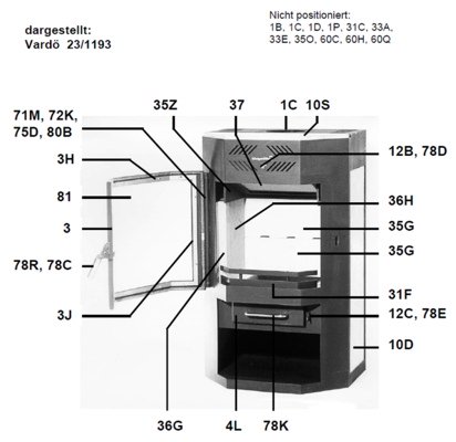 Olsberg Vardö stående rist Olsberg Vardö stående rist