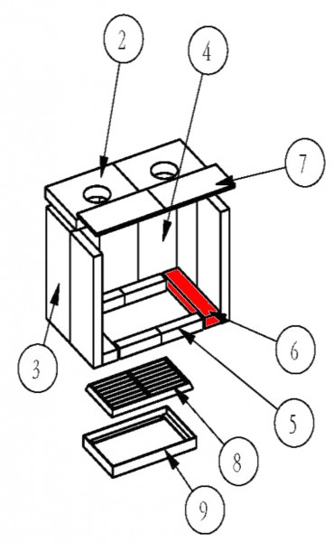 Eurotherm Dresden cegła podłogowa z prawej strony B Eurotherm Dresden cegła podłogowa z prawej strony B