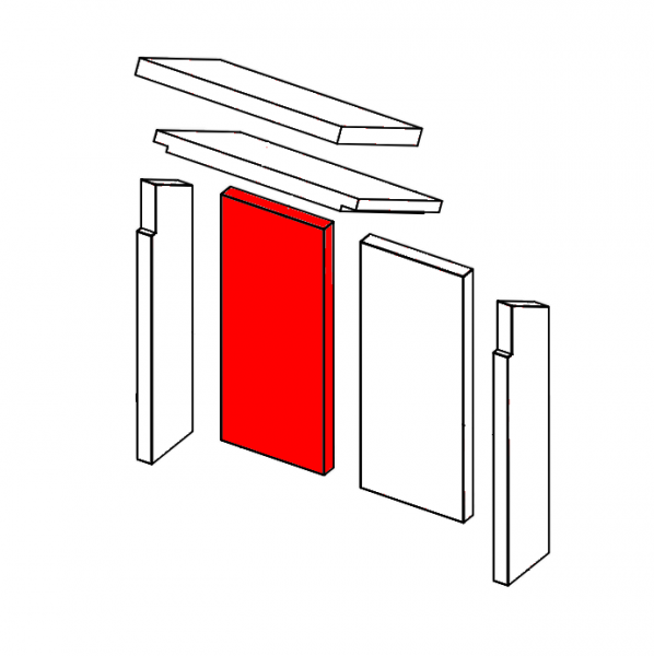 Koppe Veroca Rückwandstein links Schamottestein Koppe Veroca Rückwandstein links Schamottestein