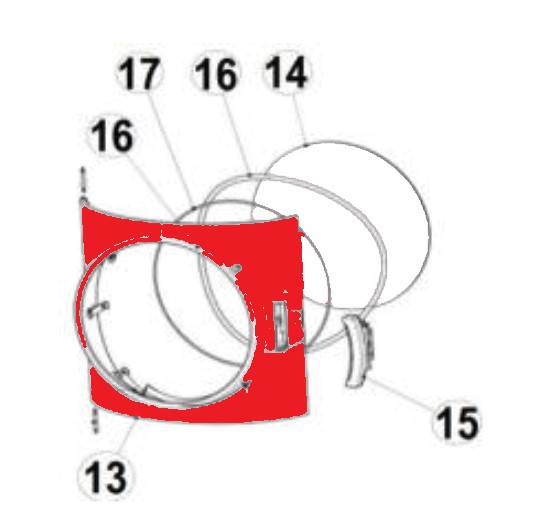 Austroflamm Clou Xtra porte de chambre de combustion Austroflamm Clou Xtra porte de chambre de combustion