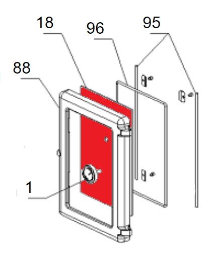 La Nordica Rosetta vitre compartiment de cuisson A La Nordica Rosetta vitre compartiment de cuisson A