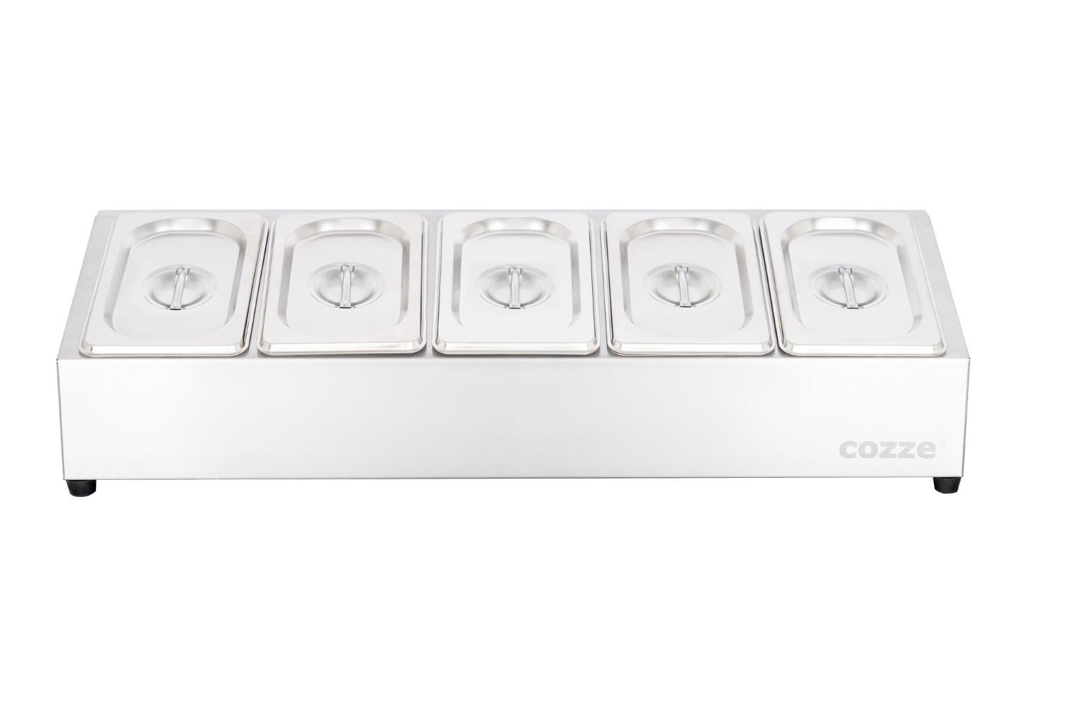 Cozze Topping Station mit 5 Behältern + Deckeln