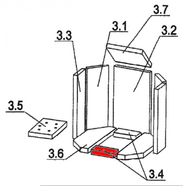 Oranier Kiruna 8 Bodemsteen voorkant B Oranier Kiruna 8 Bodemsteen voorkant B