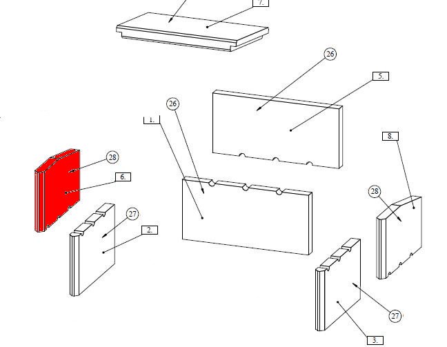 Fireplace Fiona sidesten venstre oven