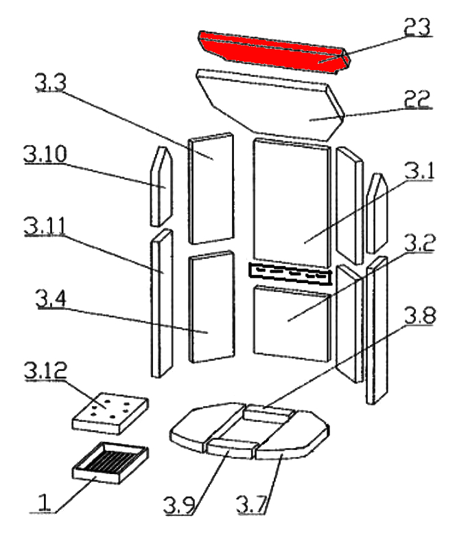 Oranier Polar 8 Zugumlenkung oben C Prallplatte. Oranier Polar 8 Zugumlenkung oben C Prallplatte.