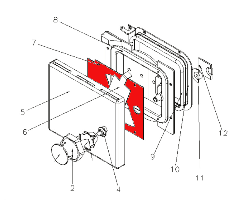 Wamsler K176A-70 Halterung für Luftregler Sekundär Wamsler K176A-70 Halterung für Luftregler Sekundär