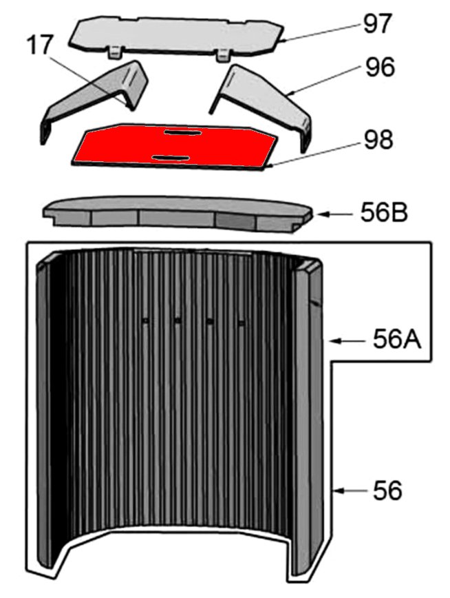 Oranier Polar NEO 8 RLU vlamplaat midden