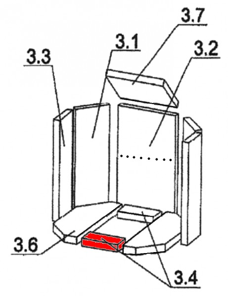 Oranier Kiruna 8 Bodemsteen voorkant C Oranier Kiruna 8 Bodemsteen voorkant C