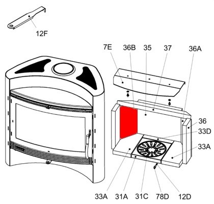 Olsberg Pale pietra laterale a sinistra posteriore