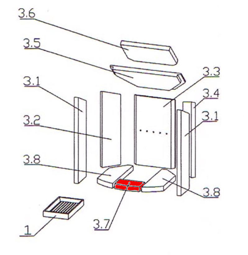 Oranier Polar 6 kąt cegła podłogowa z przodu D Oranier Polar 6 kąt cegła podłogowa z przodu D