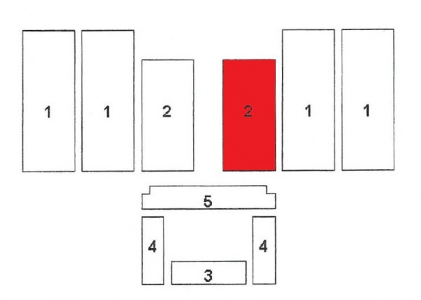 Caminos Optio cegła tylnej ściany z prawej strony Caminos Optio cegła tylnej ściany z prawej strony