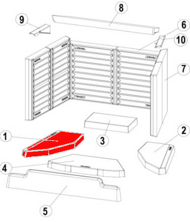 Austroflamm 75x57 K Bodemsteen links