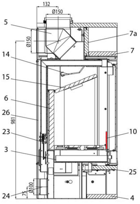 Haas-Sohn Xi 325.15 ruszt stojący