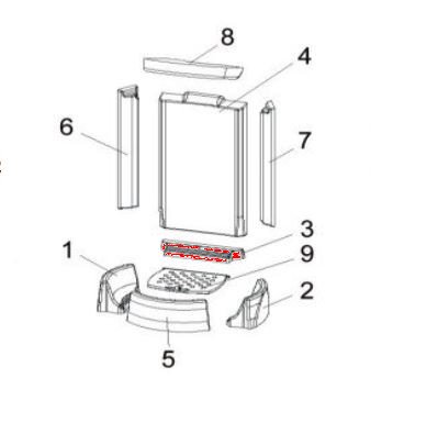 Austroflamm Pi Bodenstein hinten Brennraumstein Austroflamm Pi Bodenstein hinten Brennraumstein