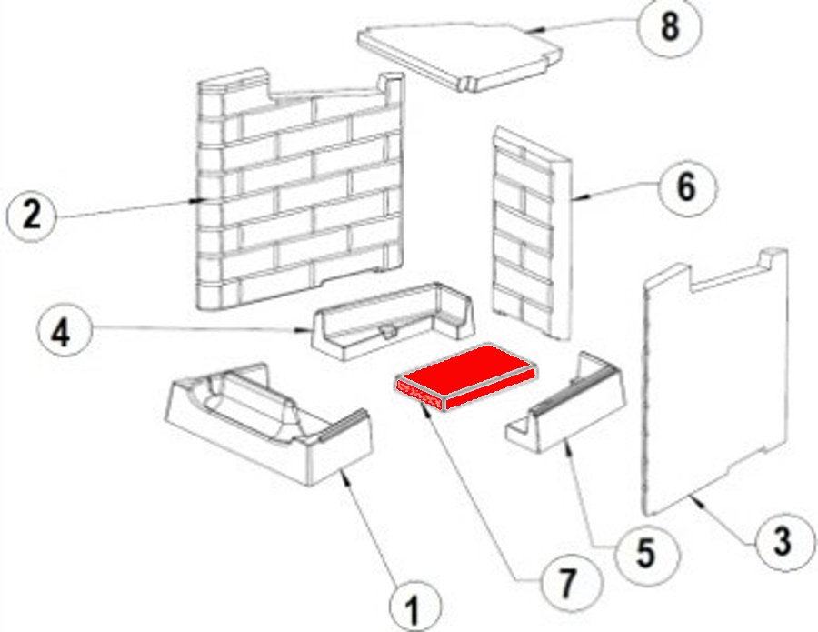 Austroflamm Ceres 450/510 płyta spalania drewna D Austroflamm Ceres 450/510 płyta spalania drewna D