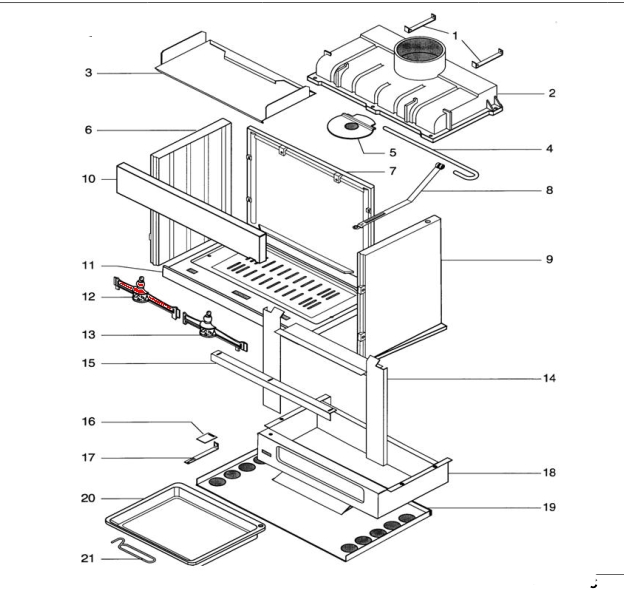Supra F 152 C stående rist venstre Supra F 152 C stående rist venstre