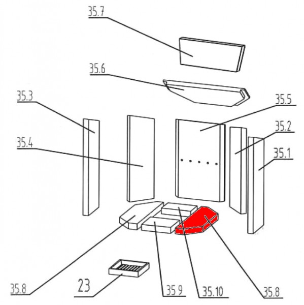 Oranier Kiruna 4 Bodemsteen rechts B Oranier Kiruna 4 Bodemsteen rechts B
