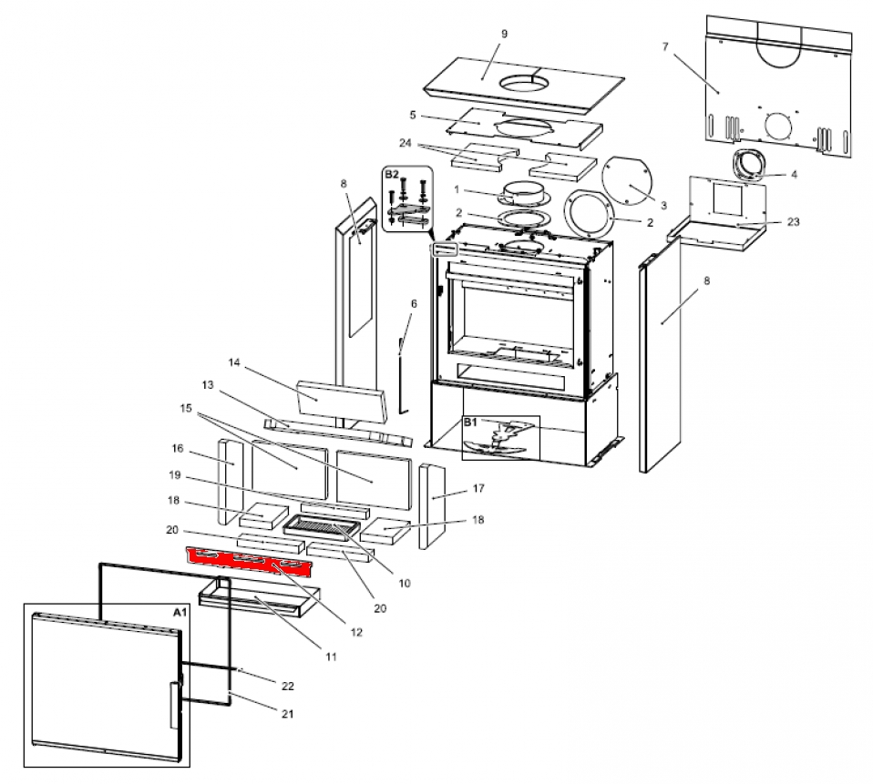 Haas+Sohn Calma easy 347.15 Stehrost Explosionszeichnung Haas+Sohn Calma easy 347.15 Stehrost Explosionszeichnung