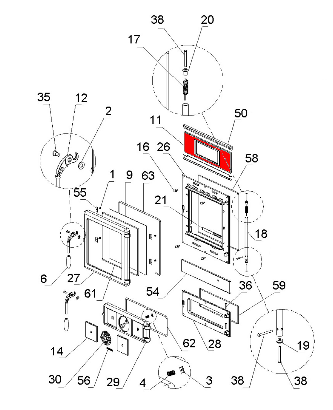 La Nordica Rossella R1 sideforklædning foran oven pergament La Nordica Rossella R1 sideforklædning foran oven pergament