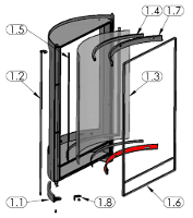 Oranier Pisa glashouder onder