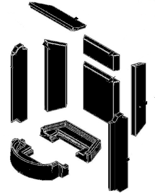 Spartherm ambiente a3 rivestimento focolare set nero