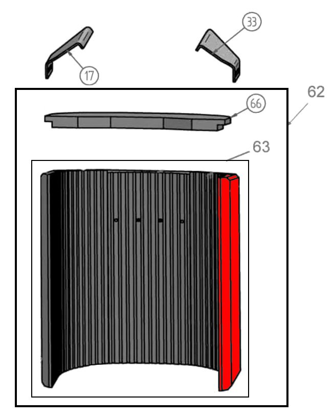 Oranier Polar NEO 8 RLA Seitenstein rechts vorne stehender Stein Oranier Polar NEO 8 RLA Seitenstein rechts vorne stehender Stein