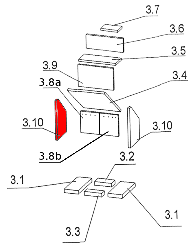 Oranier Malmö 6 Zijsteen links B Oranier Malmö 6 Zijsteen links B