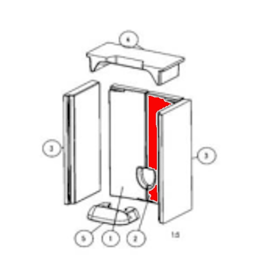 Austroflamm Clic pietra posteriore a destra Austroflamm Clic pietra posteriore a destra