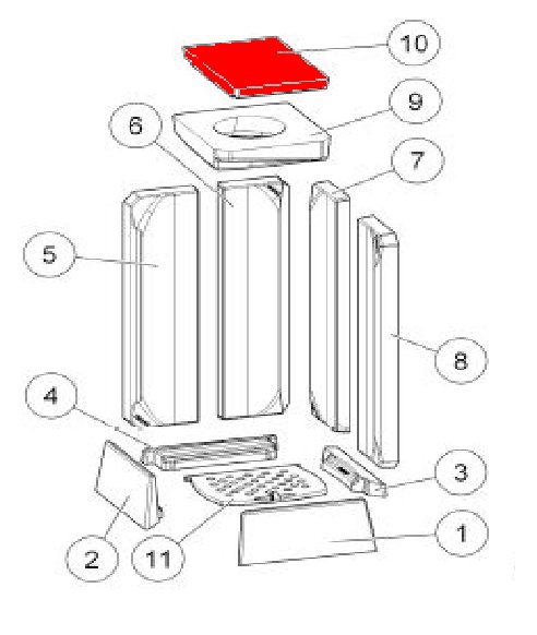 Austroflamm Slim 2.0 moduł zmiany kierunku ciągu na górze A Austroflamm Slim 2.0 moduł zmiany kierunku ciągu na górze A