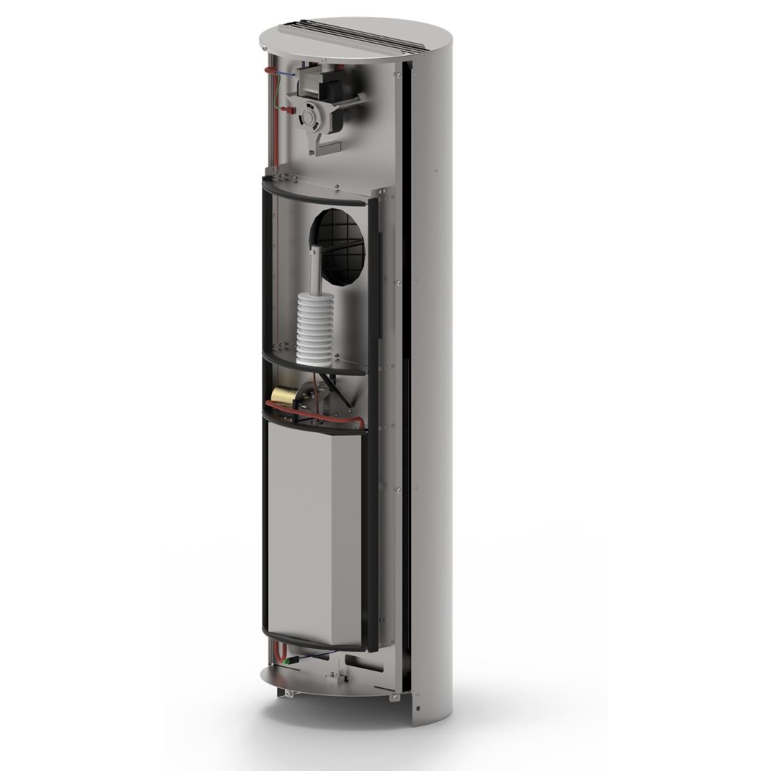 Partikelfilter ESP-10 Edelstahl/ Elektrostatischer Partikelabscheider für Kaminöfen