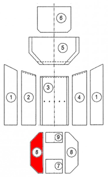 Oranier Kiruna 6 Hoek 6 Hoek Bodemsteen links A Oranier Kiruna 6 Hoek 6 Hoek Bodemsteen links A