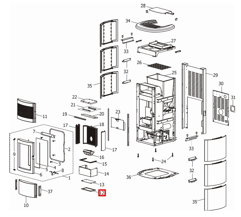 MCZ CLUB 2.0 AIR revisionspakning MCZ CLUB 2.0 AIR revisionspakning