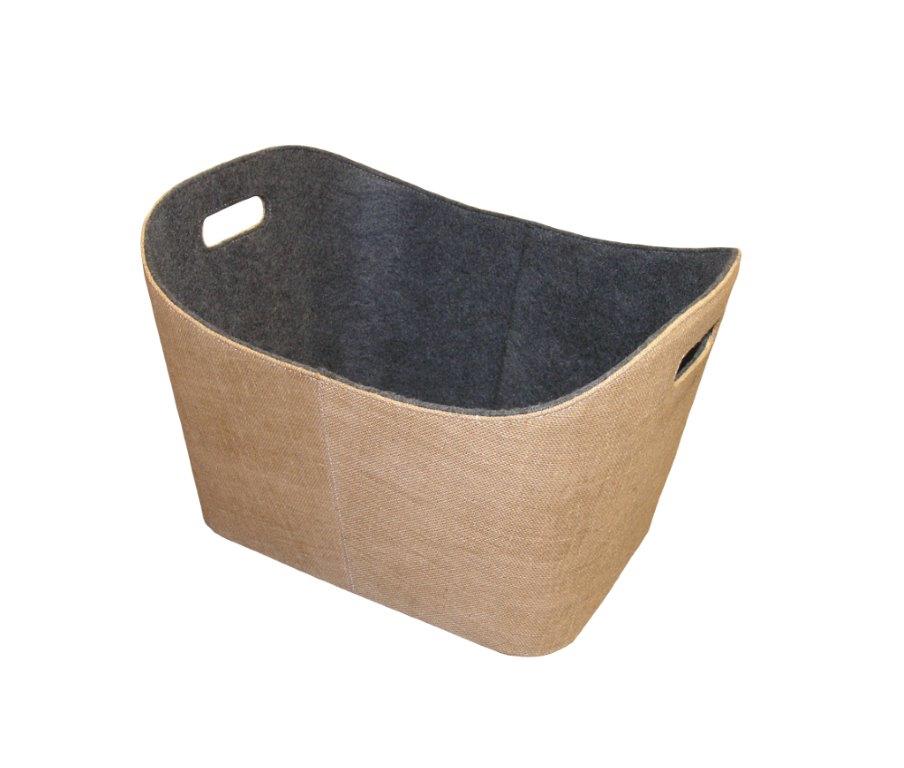 Lienbacher Holzkorb aus Jute-Filz Lienbacher Holzkorb aus Jute-Filz