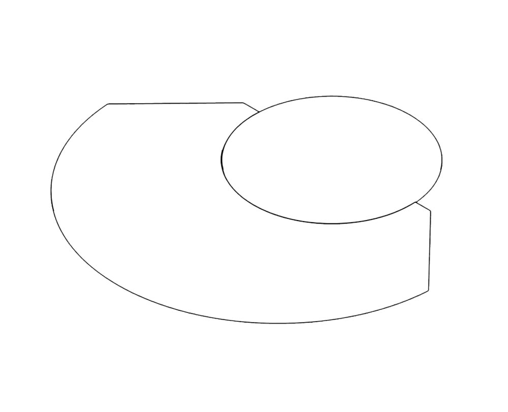 Vorlegeplatte Universal 2 Aussparung Ø 610 mm, 6 mm ESG-Klarglas