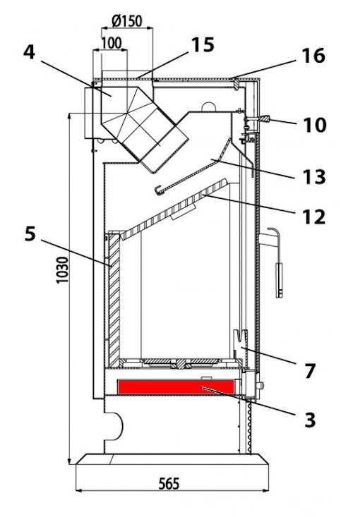 Haas-Sohn Isola 212.17 skrzynka na popiół