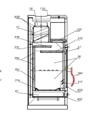 Olsberg Amrum Feuerraum Türgriff Olsberg Amrum Feuerraum Türgriff