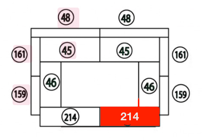 Haas-Sohn Grado 252.17 cegła podłogowa z prawej strony z przodu