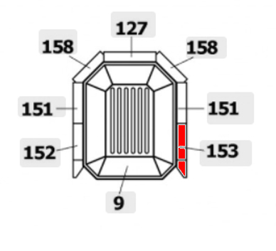 Haas+Sohn Siena 277.15 Seitenstein rechts vorne Feuerraumstein Haas+Sohn Siena 277.15 Seitenstein rechts vorne Feuerraumstein